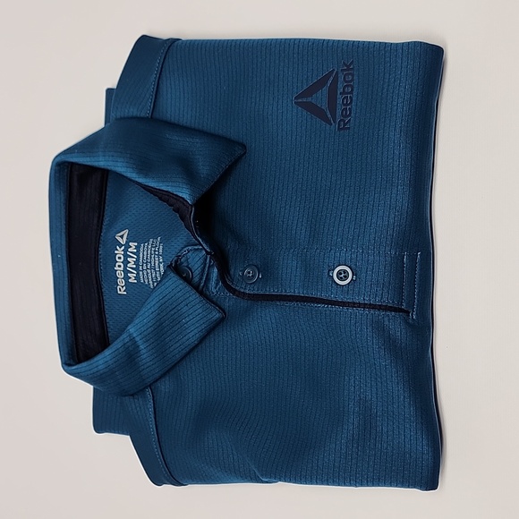 Reebok Golf Performance Polo Teal Men's Size Medium M - Picture 5 of 5